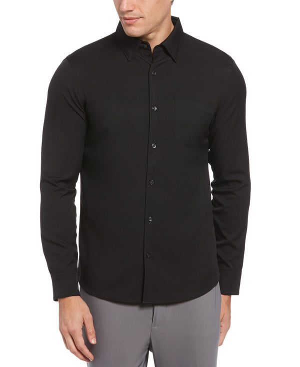 perry ellis black dress shirt Slim Fit Non-Iron Tech Dress Shirt