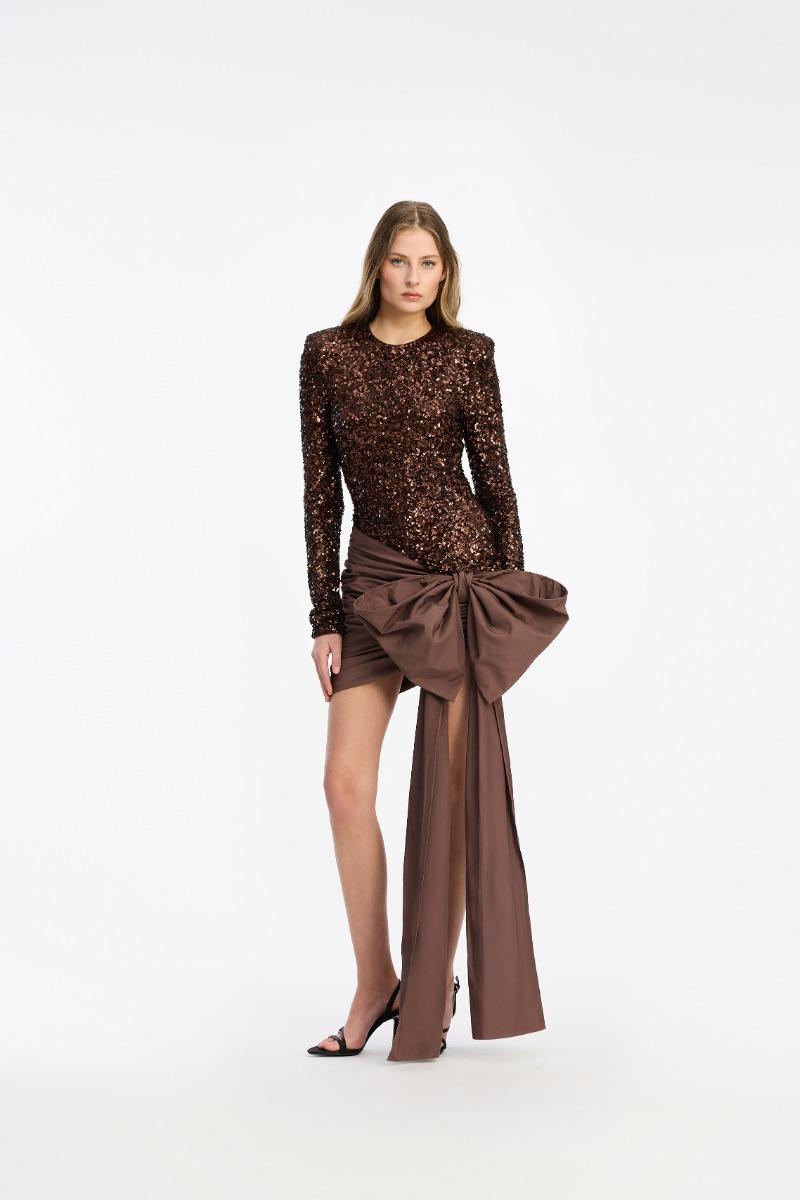 rotate brown dress ROTATE